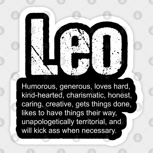 leo Sticker by Pinkfeathers